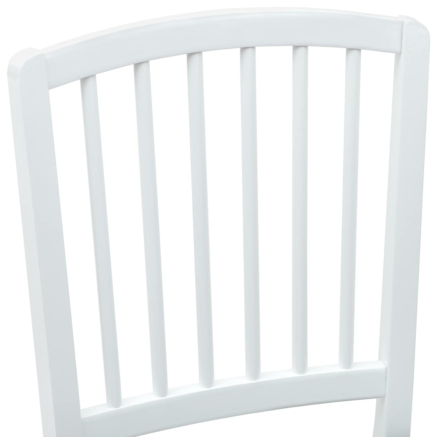 vidaXL Dining Chairs 2 pcs White 50 x 52.5 x 91 cm Solid Rubber Wood
