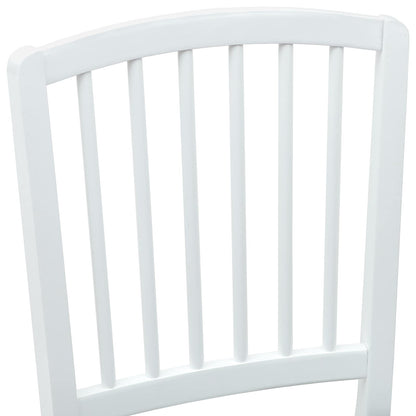 vidaXL Dining Chairs 2 pcs White 50 x 52.5 x 91 cm Solid Rubber Wood