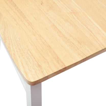 vidaXL Dining Chairs 2 pcs White 50 x 52.5 x 91 cm Solid Rubber Wood