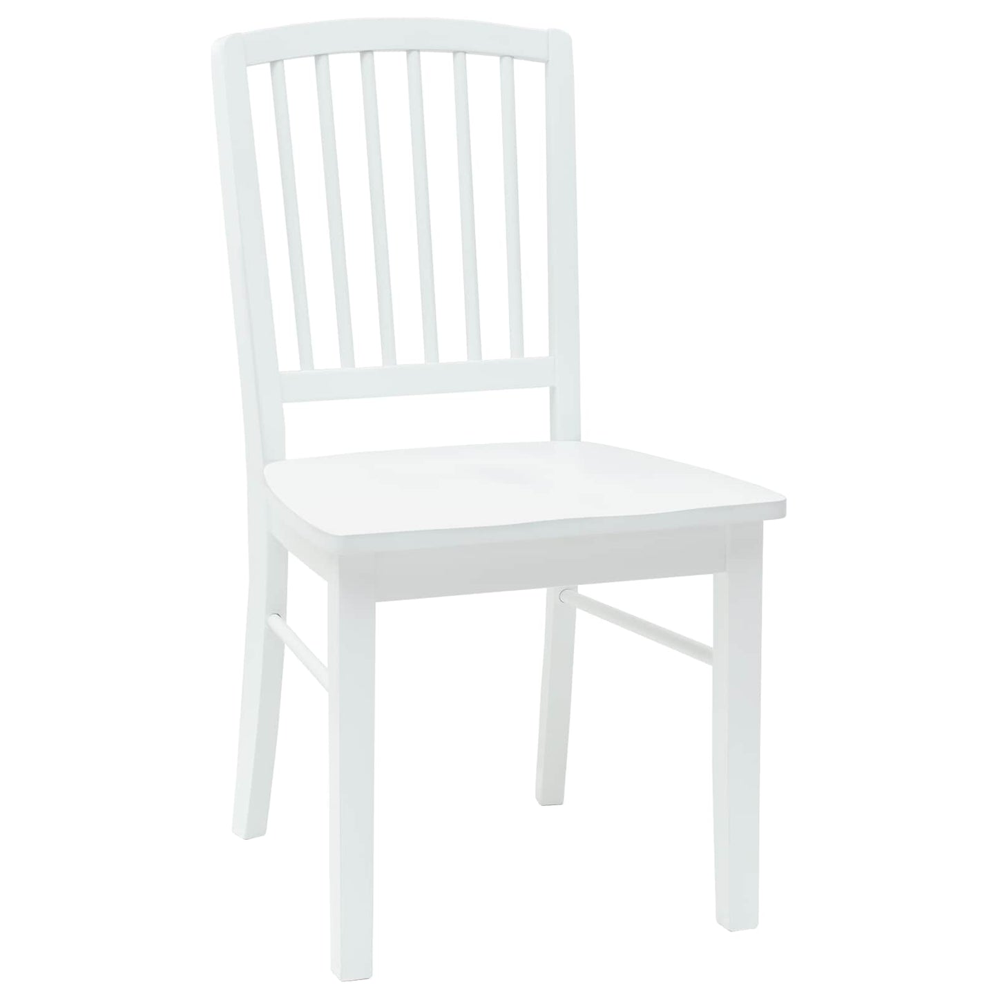 vidaXL Dining Chairs 2 pcs White 50 x 52.5 x 91 cm Solid Rubber Wood