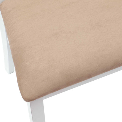 vidaXL Dining Chairs 2 pcs White 50 x 52.5 x 91 cm Solid Rubber Wood