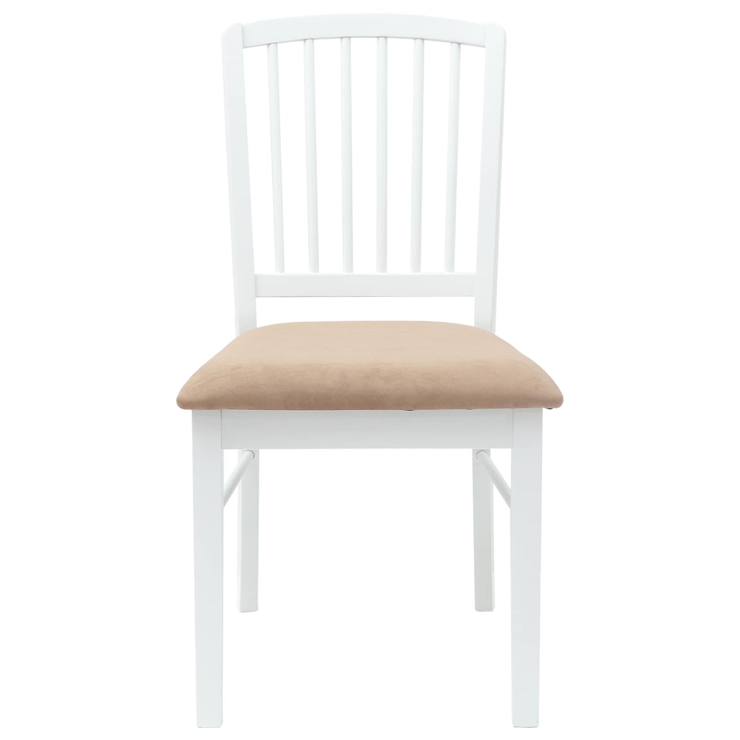 vidaXL Dining Chairs 2 pcs White 50 x 52.5 x 91 cm Solid Rubber Wood