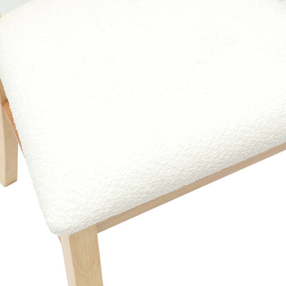 vidaXL Dining Chairs 2 pcs Natural 50 x 52.5 x 91 cm Solid Rubber Wood