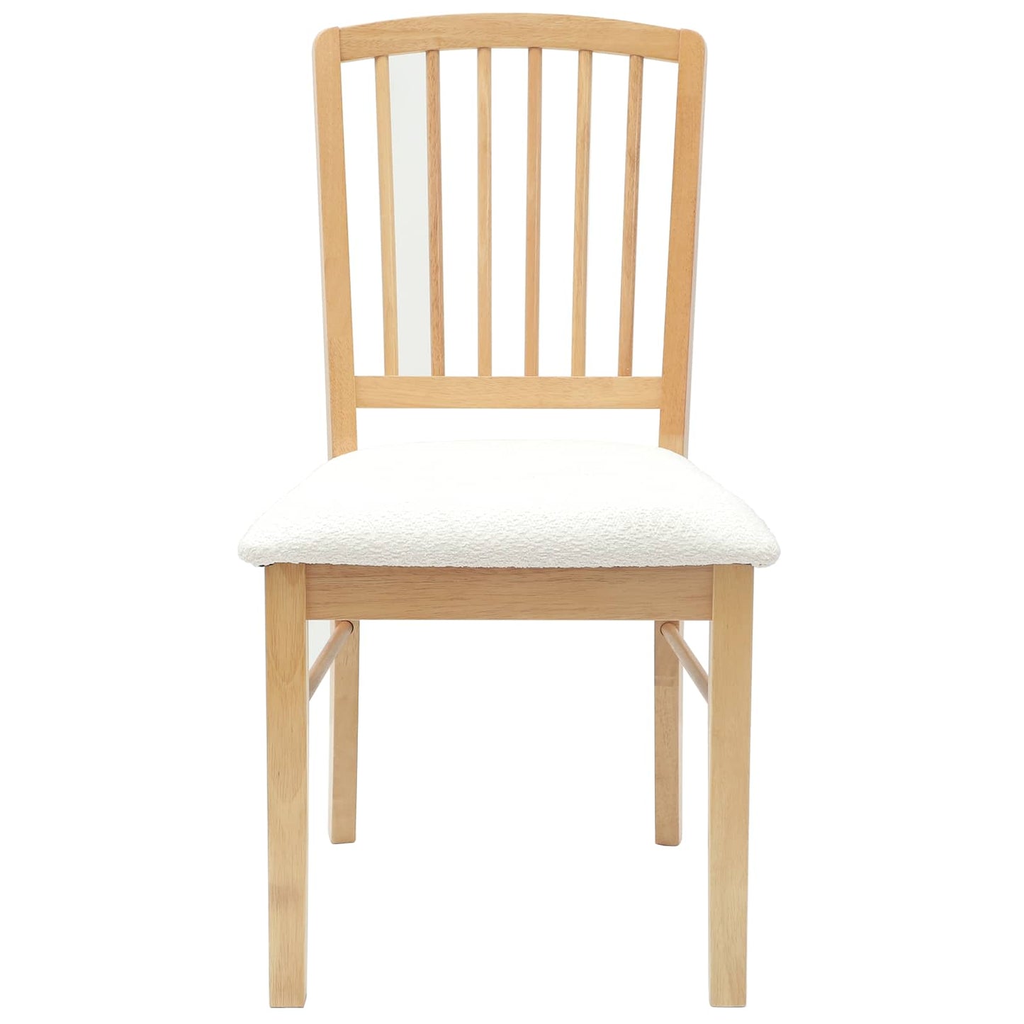 vidaXL Dining Chairs 2 pcs Natural 50 x 52.5 x 91 cm Solid Rubber Wood