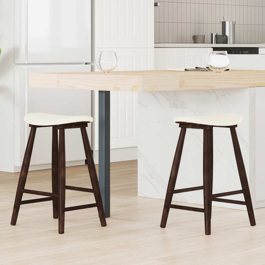 vidaXL Dining Chairs 2 pcs Light Brown 46 x 37 x 63 cm