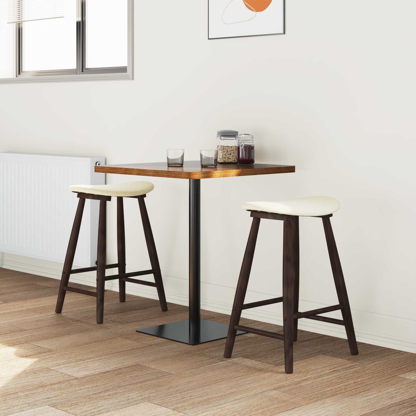 vidaXL Dining Chairs 2 pcs Light Brown 46 x 37 x 63 cm