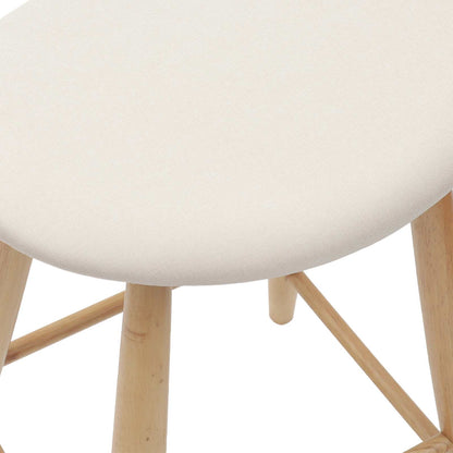 vidaXL Dining Chairs 2 pcs Natural 46 x 37 x 63 cm Solid Rubber Wood