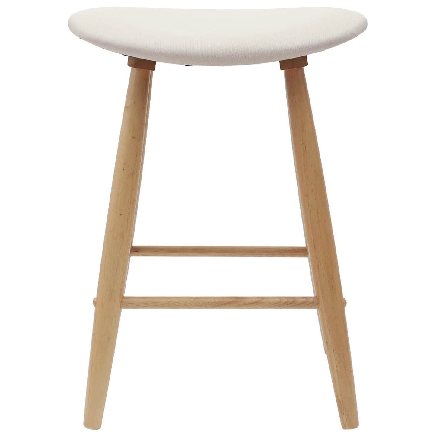 vidaXL Dining Chairs 2 pcs Natural 46 x 37 x 63 cm Solid Rubber Wood