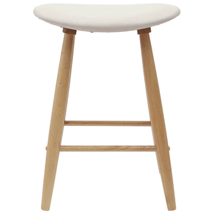 vidaXL Dining Chairs 2 pcs Natural 46 x 37 x 63 cm Solid Rubber Wood