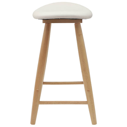 vidaXL Dining Chairs 2 pcs Natural 46 x 37 x 63 cm Solid Rubber Wood