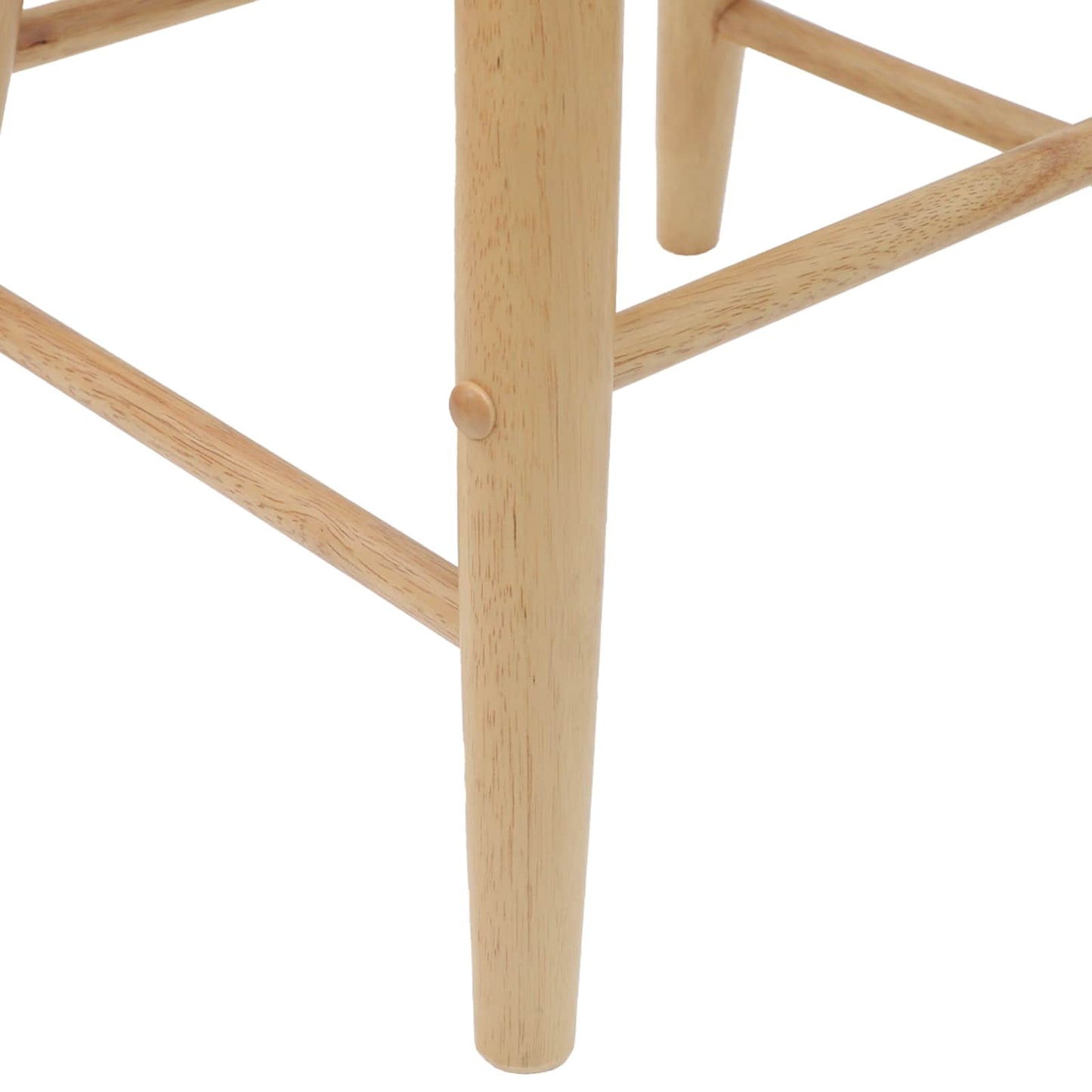 vidaXL Dining Chairs 2 pcs Natural 46 x 37 x 63 cm Solid Rubber Wood