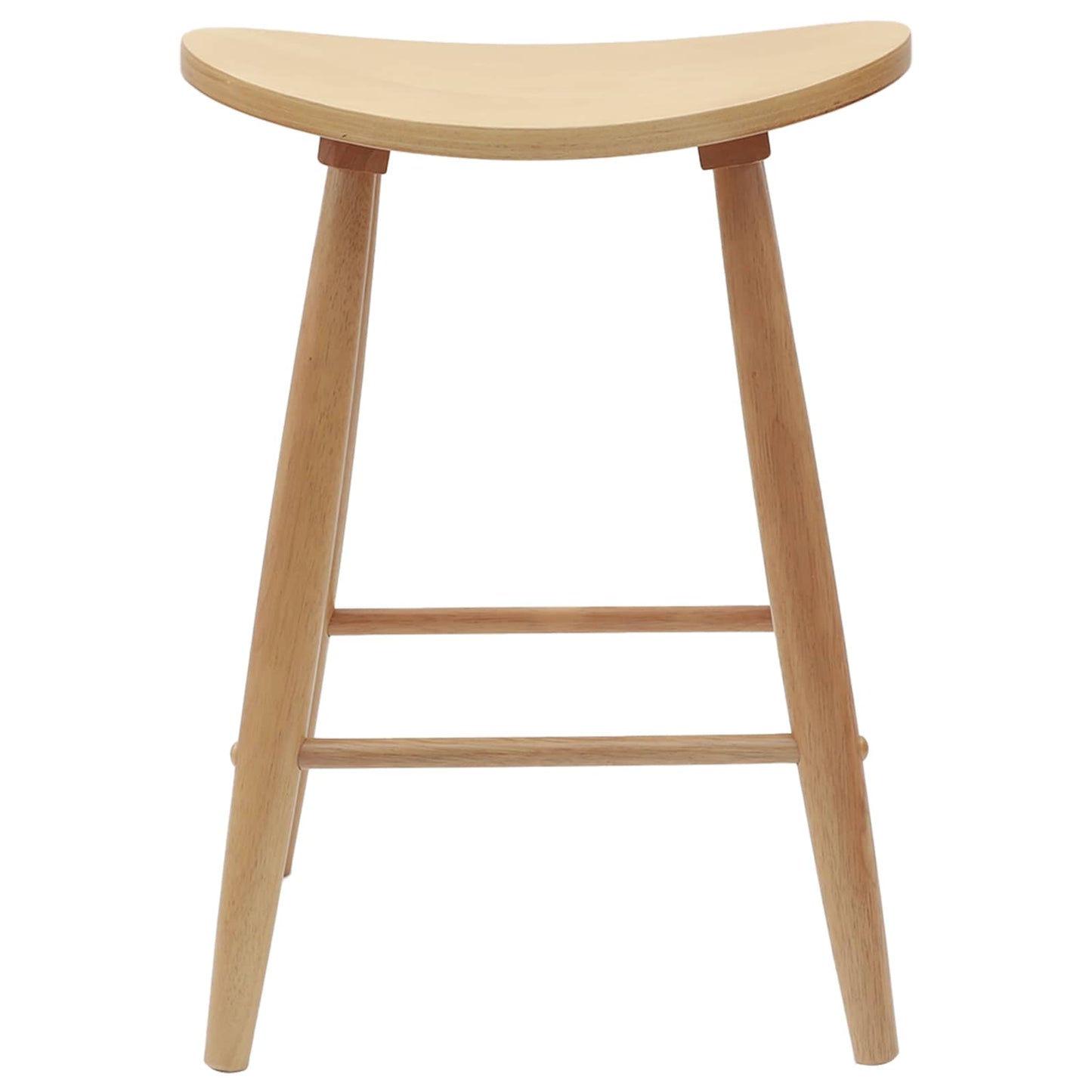 vidaXL Dining Chairs 2 pcs Natural 46 x 37 x 63 cm Solid Rubber Wood