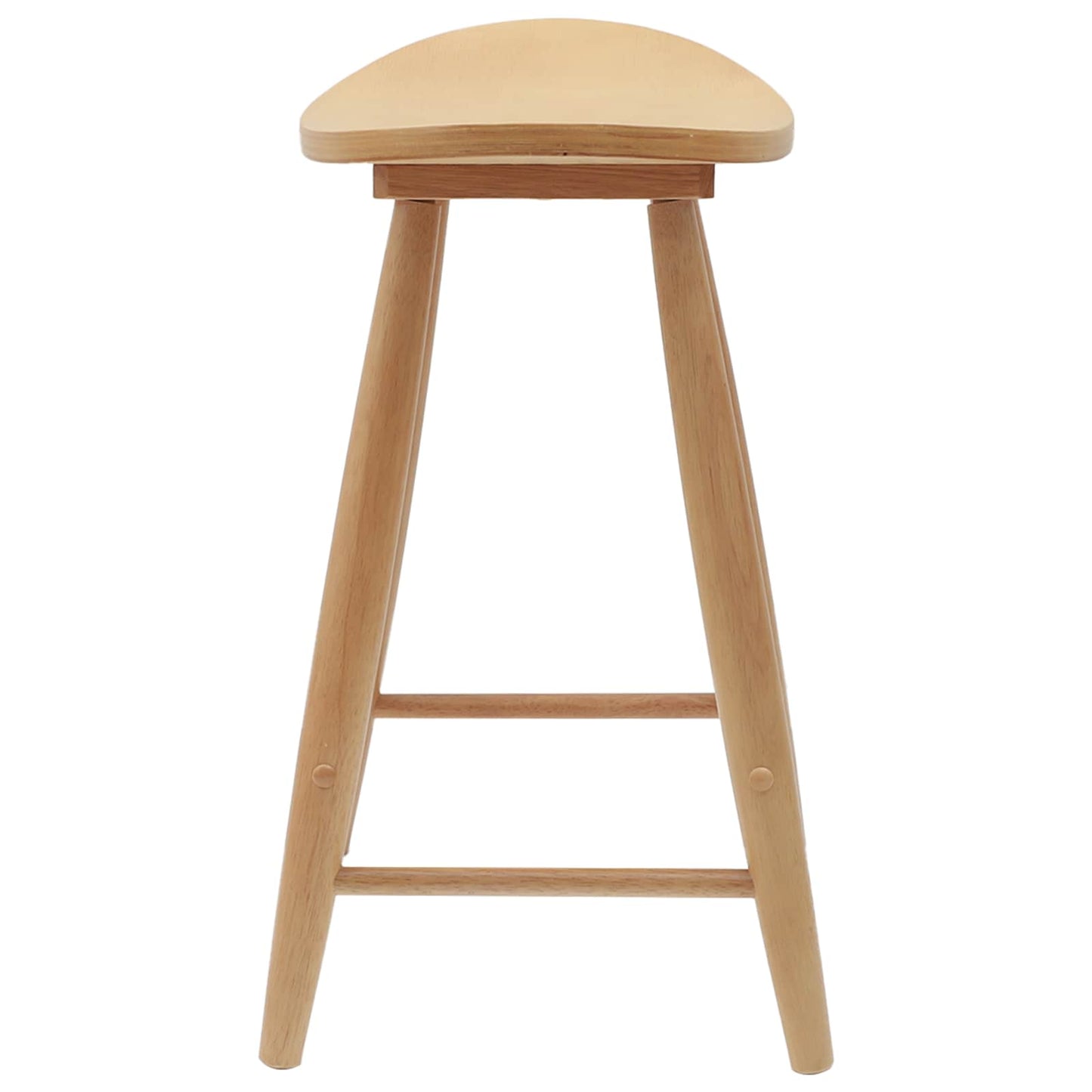 vidaXL Dining Chairs 2 pcs Natural 46 x 37 x 63 cm Solid Rubber Wood