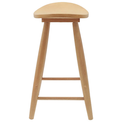 vidaXL Dining Chairs 2 pcs Natural 46 x 37 x 63 cm Solid Rubber Wood