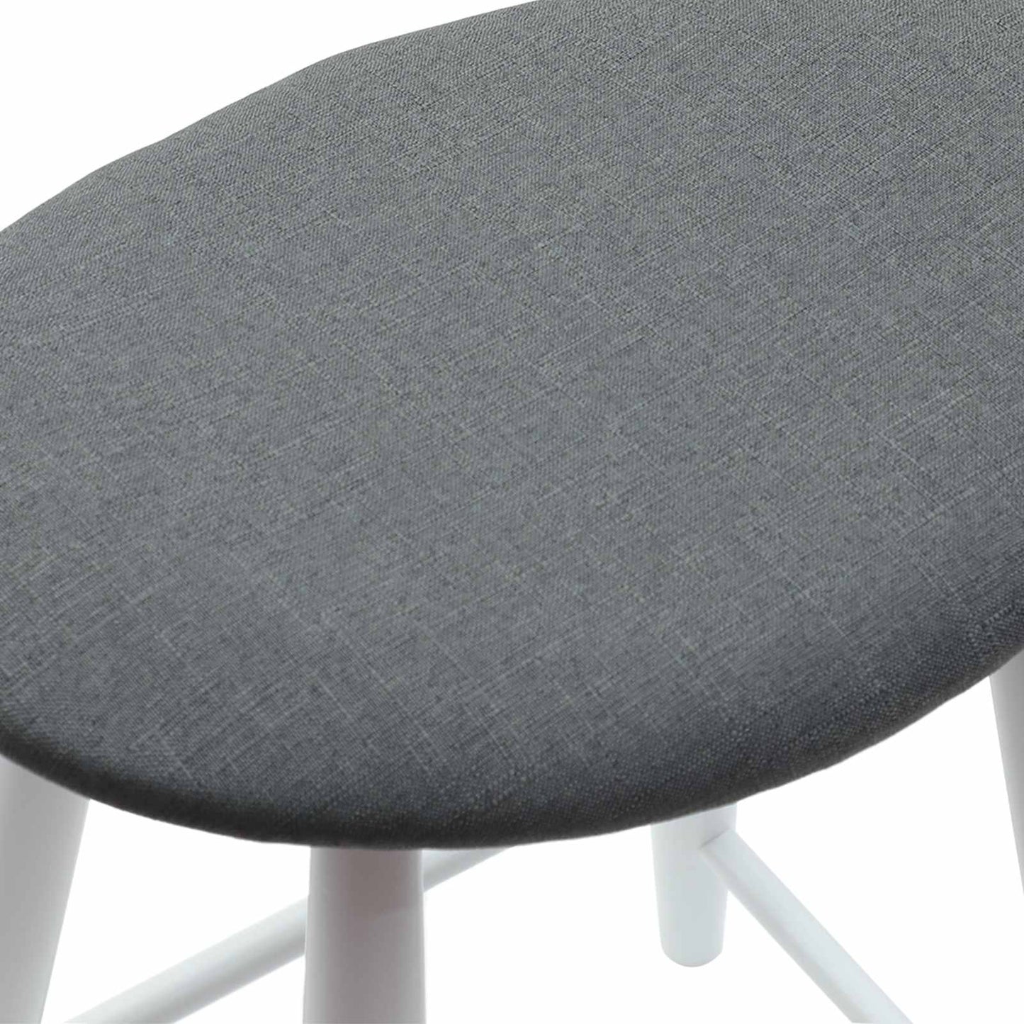 vidaXL Dining Chairs 2 pcs White 46 x 37 x 63 cm Solid Rubber Wood