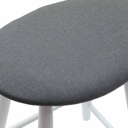vidaXL Dining Chairs 2 pcs White 46 x 37 x 63 cm Solid Rubber Wood