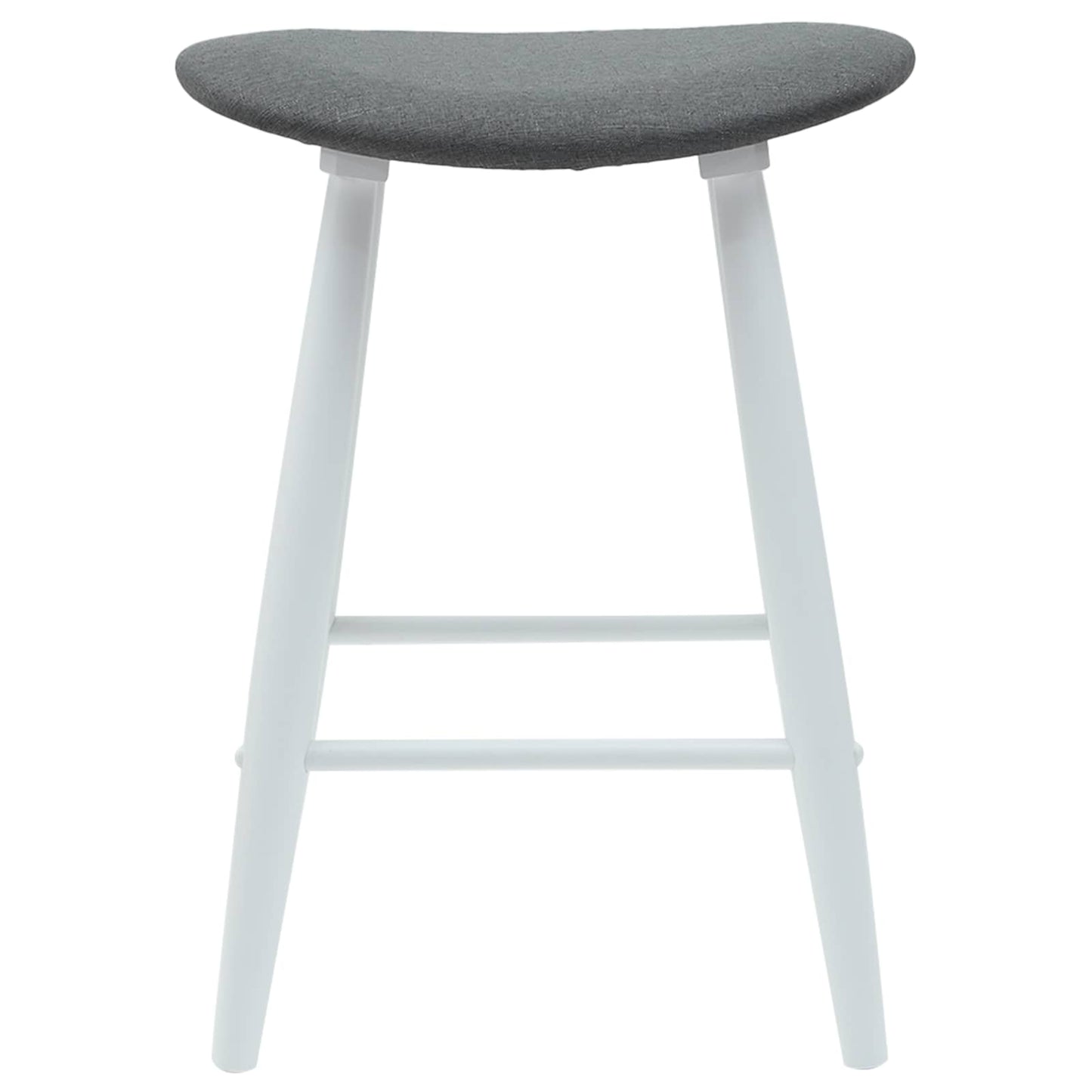 vidaXL Dining Chairs 2 pcs White 46 x 37 x 63 cm Solid Rubber Wood