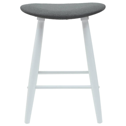 vidaXL Dining Chairs 2 pcs White 46 x 37 x 63 cm Solid Rubber Wood