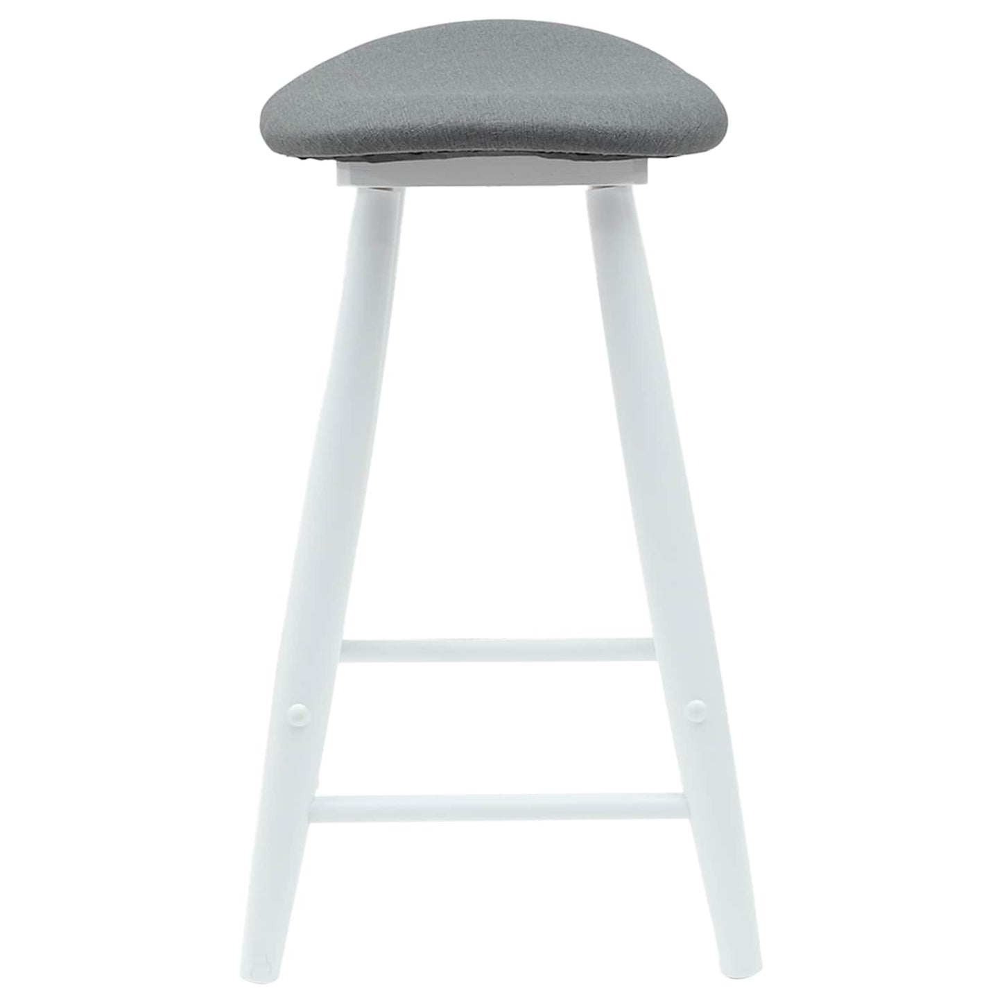 vidaXL Dining Chairs 2 pcs White 46 x 37 x 63 cm Solid Rubber Wood