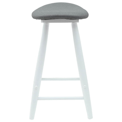 vidaXL Dining Chairs 2 pcs White 46 x 37 x 63 cm Solid Rubber Wood