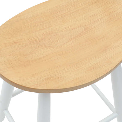 vidaXL Dining Chairs 2 pcs White 46 x 37 x 63 cm Solid Rubber Wood