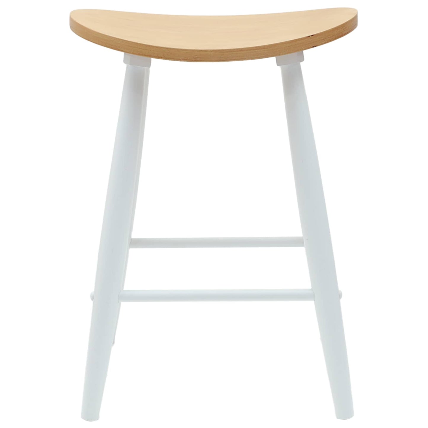 vidaXL Dining Chairs 2 pcs White 46 x 37 x 63 cm Solid Rubber Wood