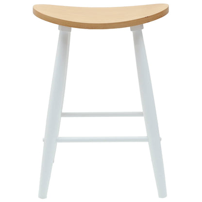 vidaXL Dining Chairs 2 pcs White 46 x 37 x 63 cm Solid Rubber Wood
