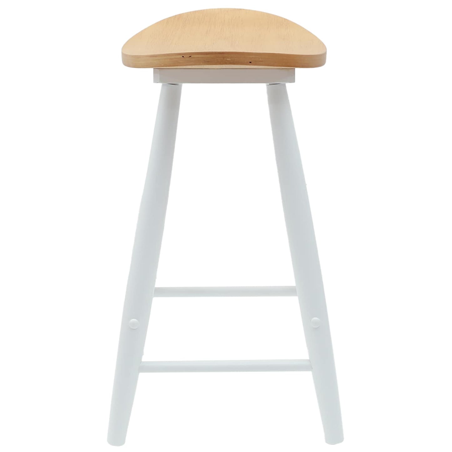 vidaXL Dining Chairs 2 pcs White 46 x 37 x 63 cm Solid Rubber Wood