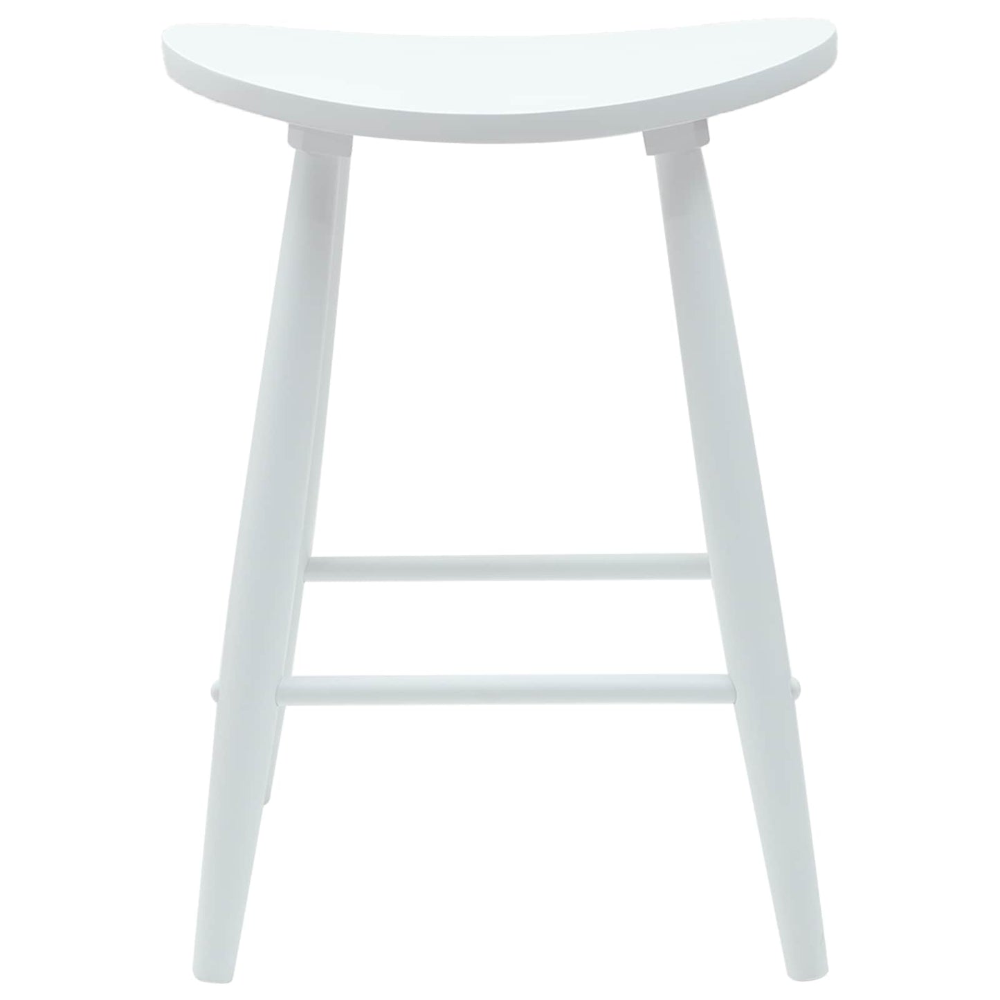 vidaXL Dining Chairs 2 pcs White 46 x 37 x 63 cm Solid Rubber Wood
