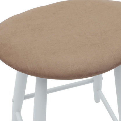 vidaXL Dining Chairs 2 pcs White 46 x 37 x 63 cm Solid Rubber Wood