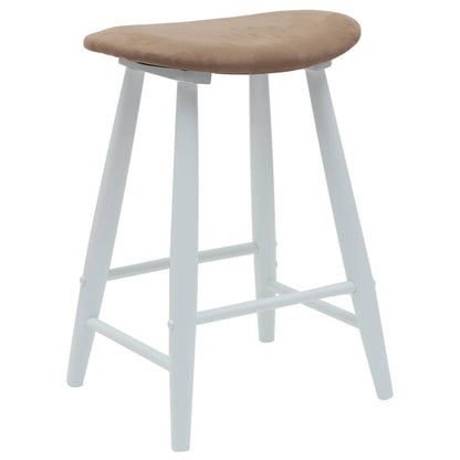 vidaXL Dining Chairs 2 pcs White 46 x 37 x 63 cm Solid Rubber Wood