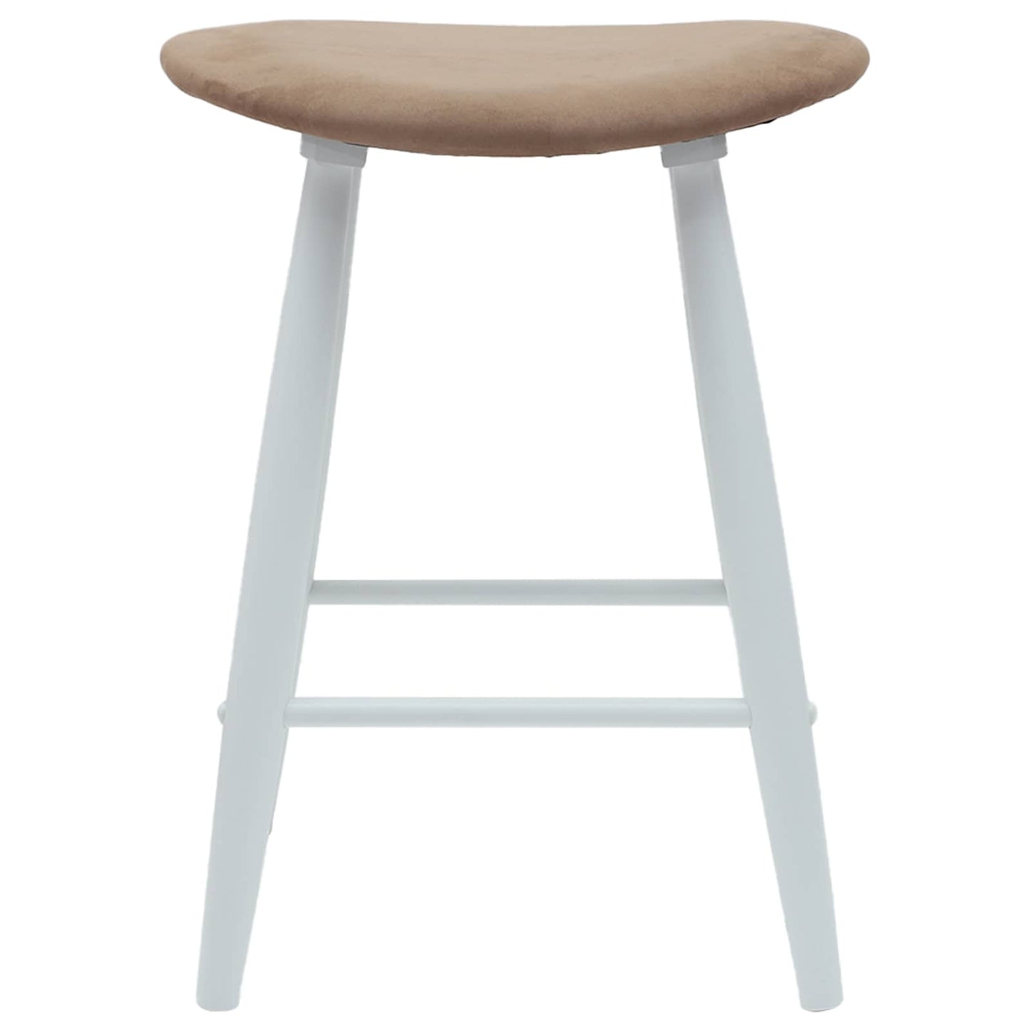 vidaXL Dining Chairs 2 pcs White 46 x 37 x 63 cm Solid Rubber Wood