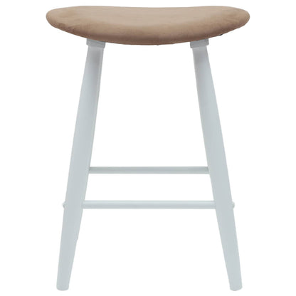 vidaXL Dining Chairs 2 pcs White 46 x 37 x 63 cm Solid Rubber Wood