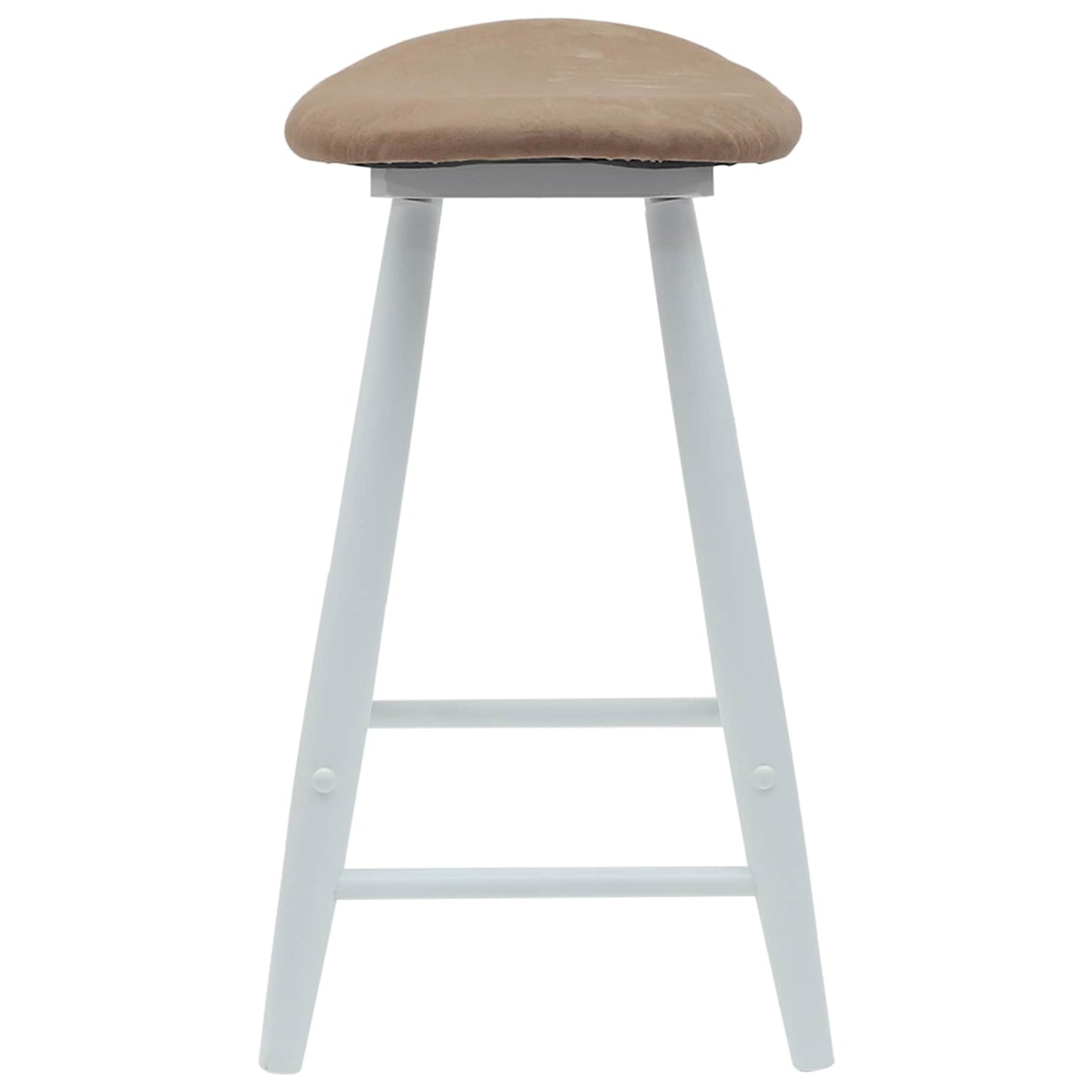 vidaXL Dining Chairs 2 pcs White 46 x 37 x 63 cm Solid Rubber Wood