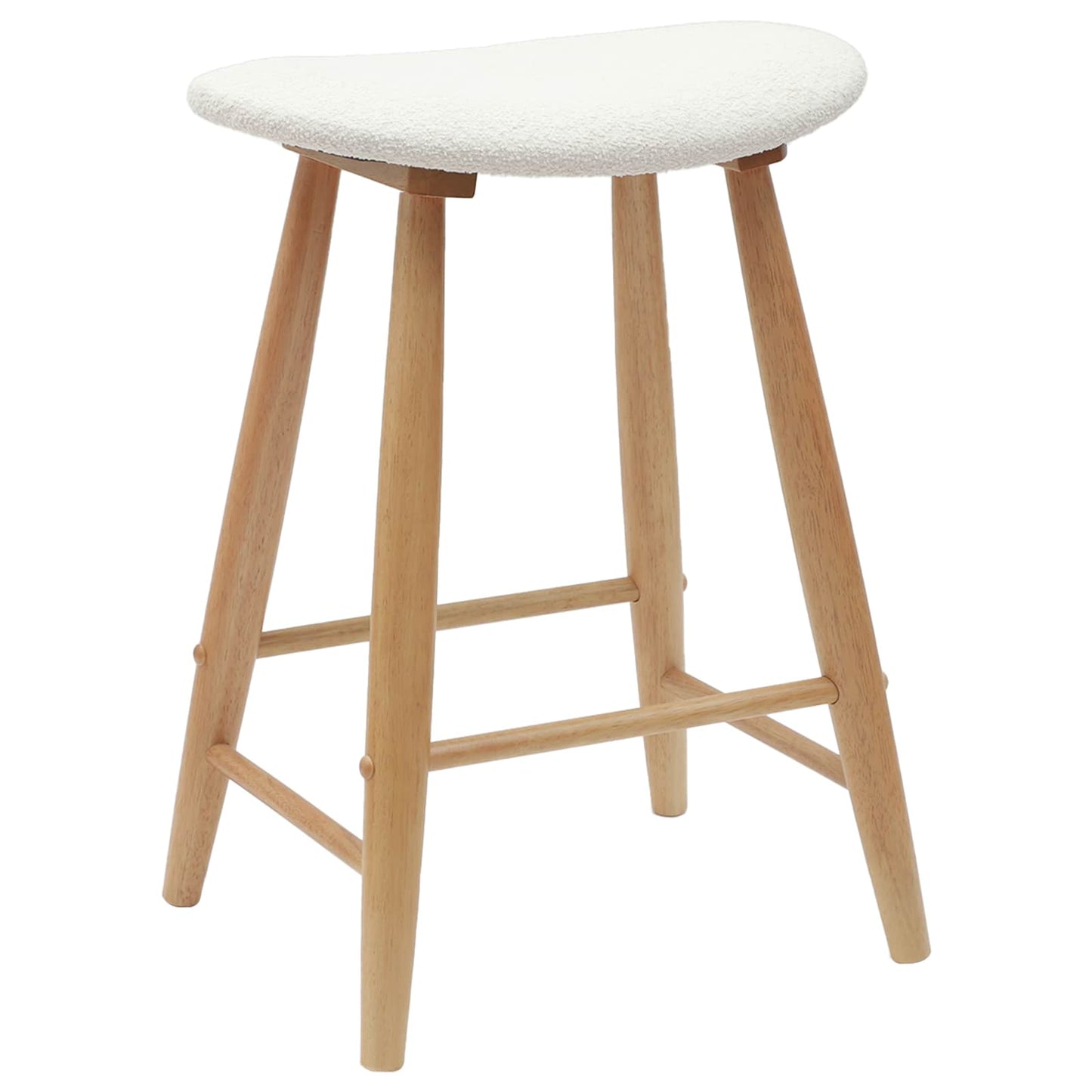 vidaXL Dining Chairs 2 pcs Natural 46 x 37 x 63 cm Solid Rubber Wood