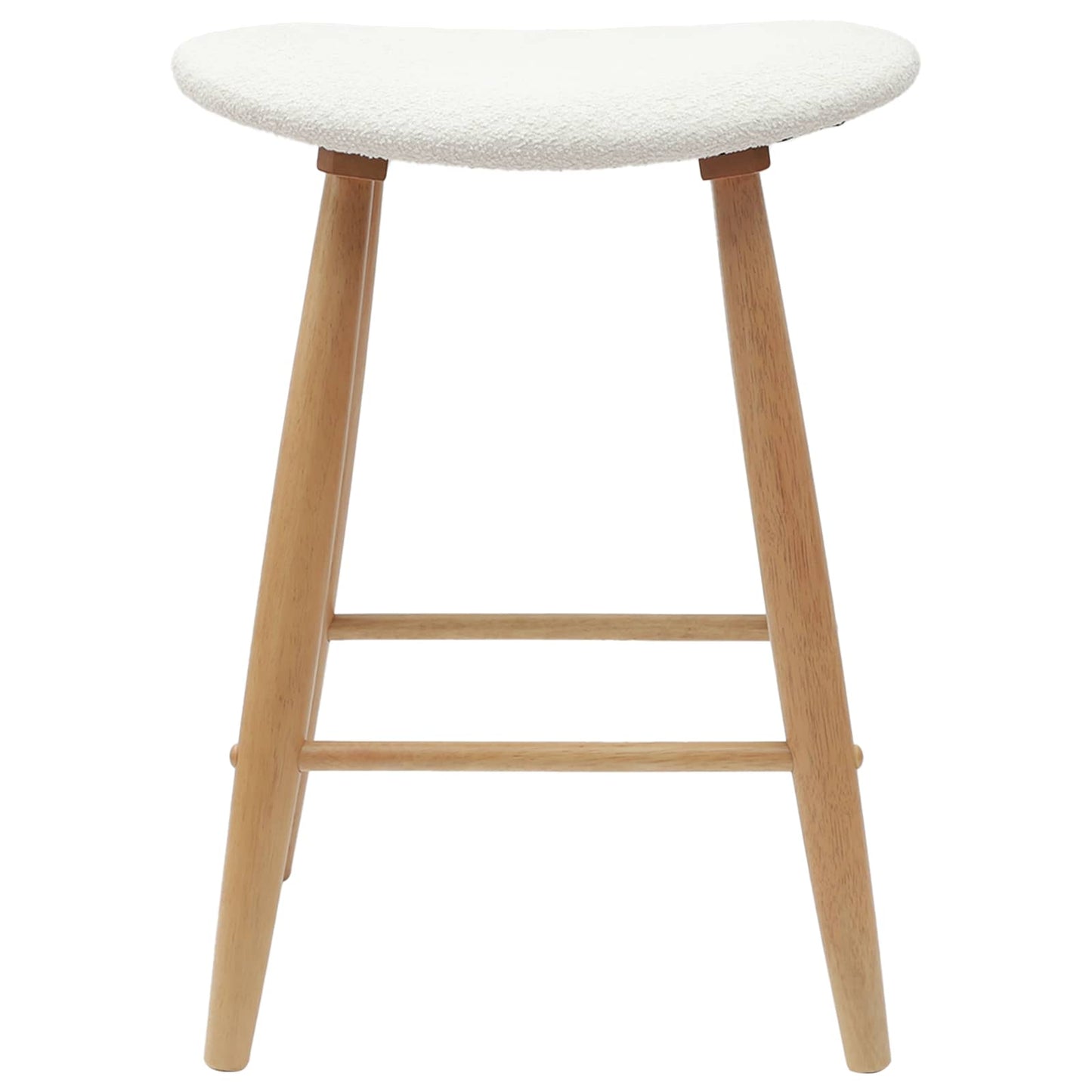 vidaXL Dining Chairs 2 pcs Natural 46 x 37 x 63 cm Solid Rubber Wood