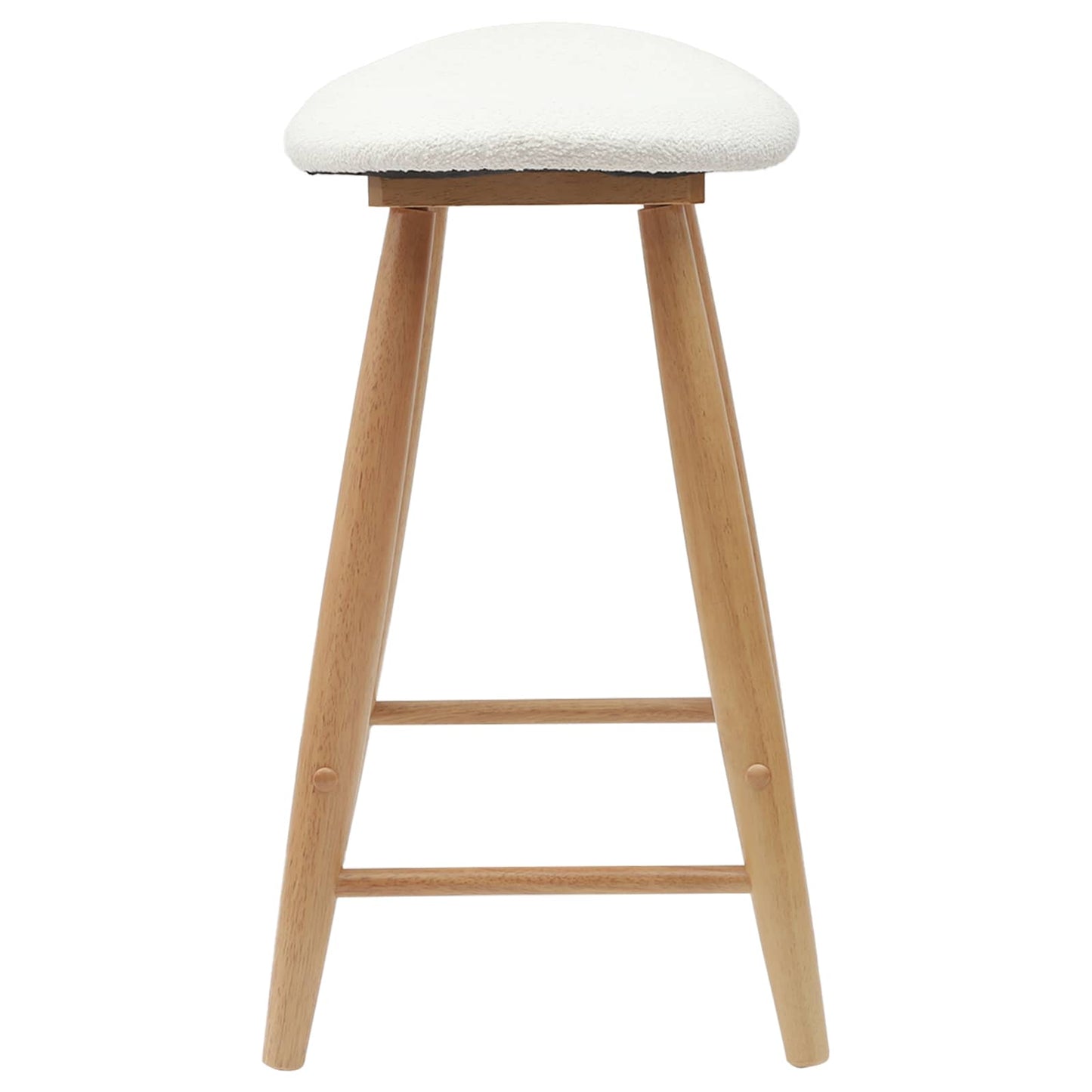 vidaXL Dining Chairs 2 pcs Natural 46 x 37 x 63 cm Solid Rubber Wood