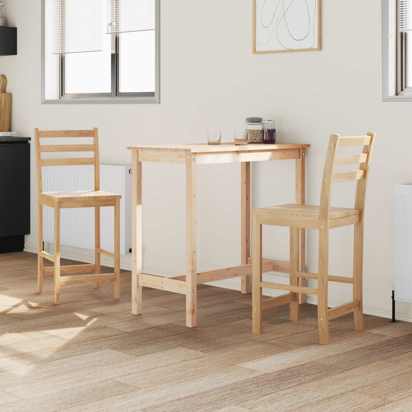 vidaXL Dining Chairs 2 pcs Natural 40 x 47.5 x 99.5 cm