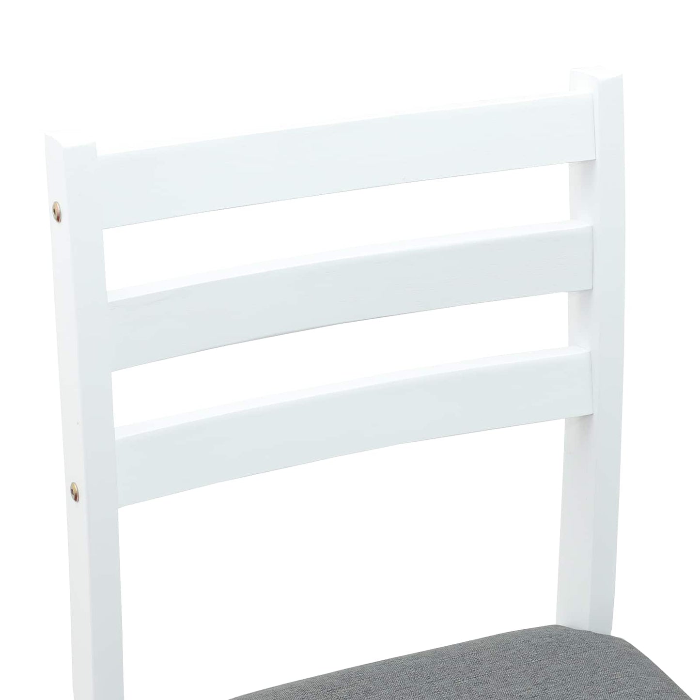 vidaXL Dining Chairs 2 pcs White 40 x 47.5 x 99.5 cm Solid Rubber Wood