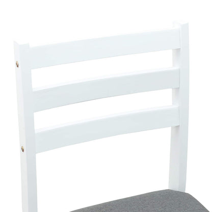 vidaXL Dining Chairs 2 pcs White 40 x 47.5 x 99.5 cm Solid Rubber Wood