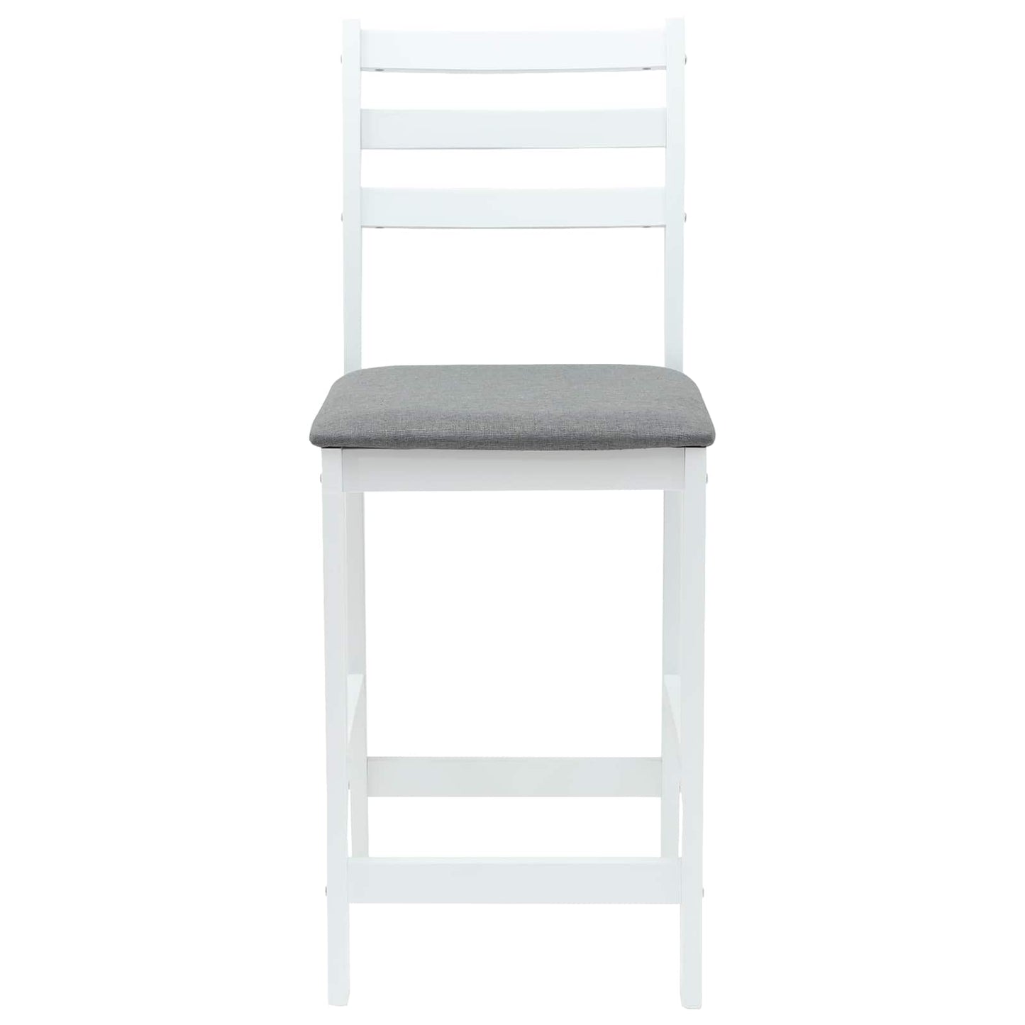 vidaXL Dining Chairs 2 pcs White 40 x 47.5 x 99.5 cm Solid Rubber Wood