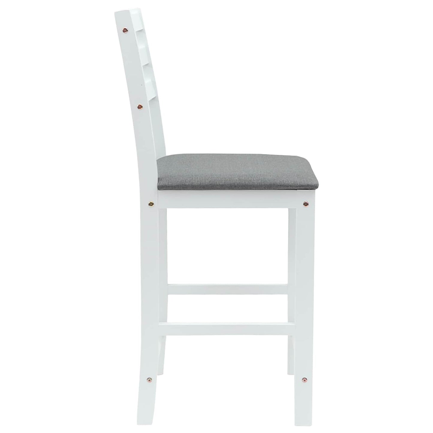 vidaXL Dining Chairs 2 pcs White 40 x 47.5 x 99.5 cm Solid Rubber Wood