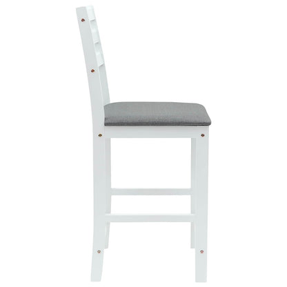 vidaXL Dining Chairs 2 pcs White 40 x 47.5 x 99.5 cm Solid Rubber Wood