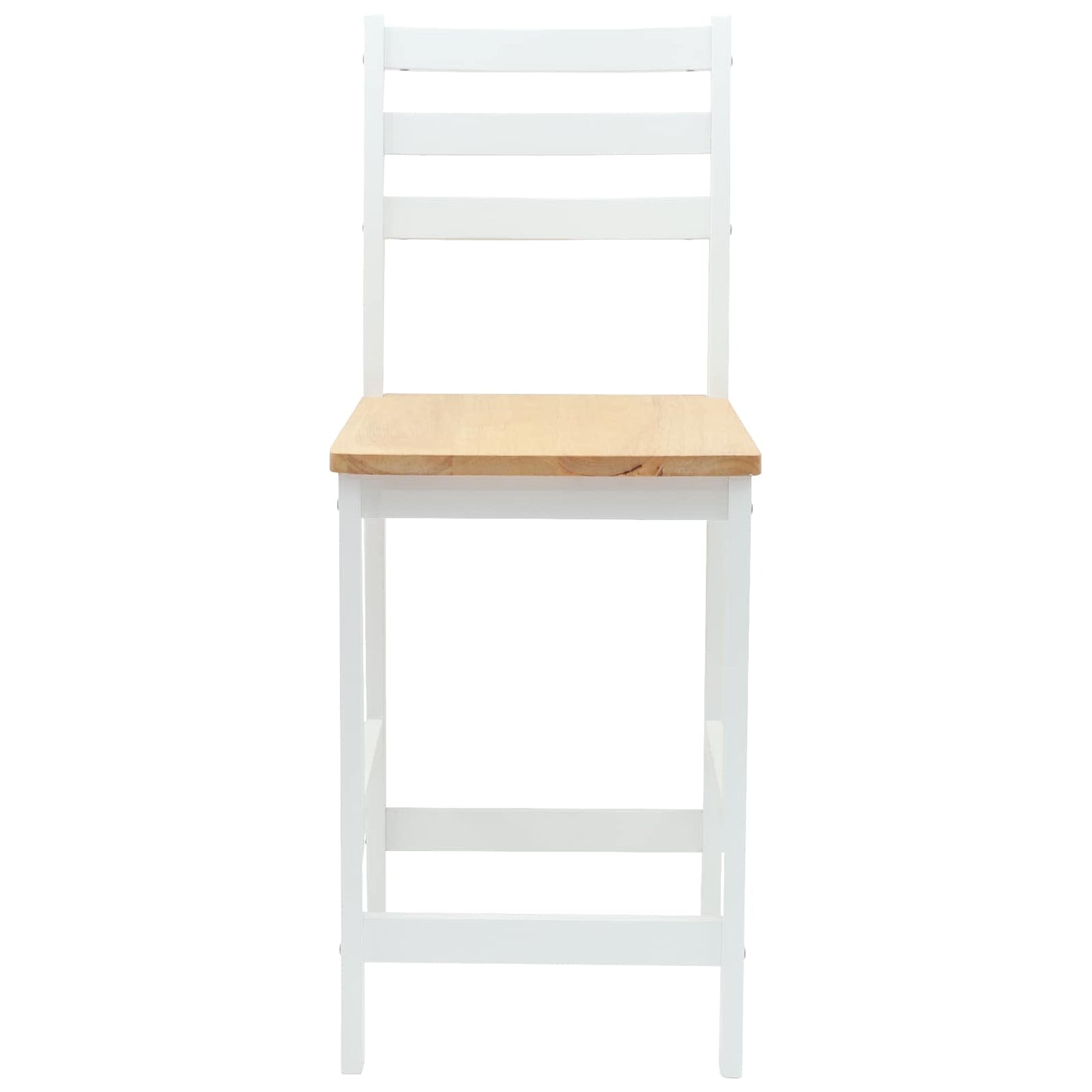 vidaXL Dining Chairs 2 pcs Solid Rubber Wood White 40 x 47.5 x 99.5 cm
