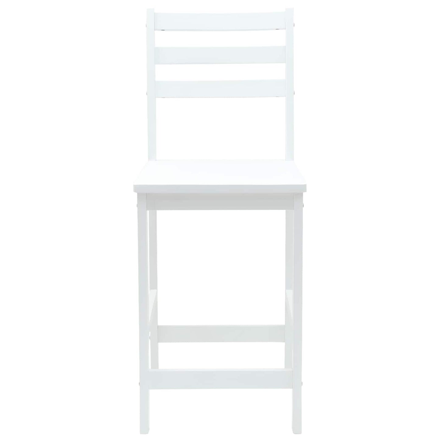 vidaXL Dining Chairs 2 pcs White 40 x 47.5 x 99.5 cm Solid Rubber Wood