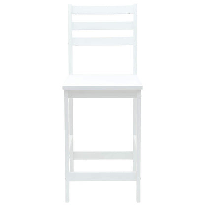vidaXL Dining Chairs 2 pcs White 40 x 47.5 x 99.5 cm Solid Rubber Wood