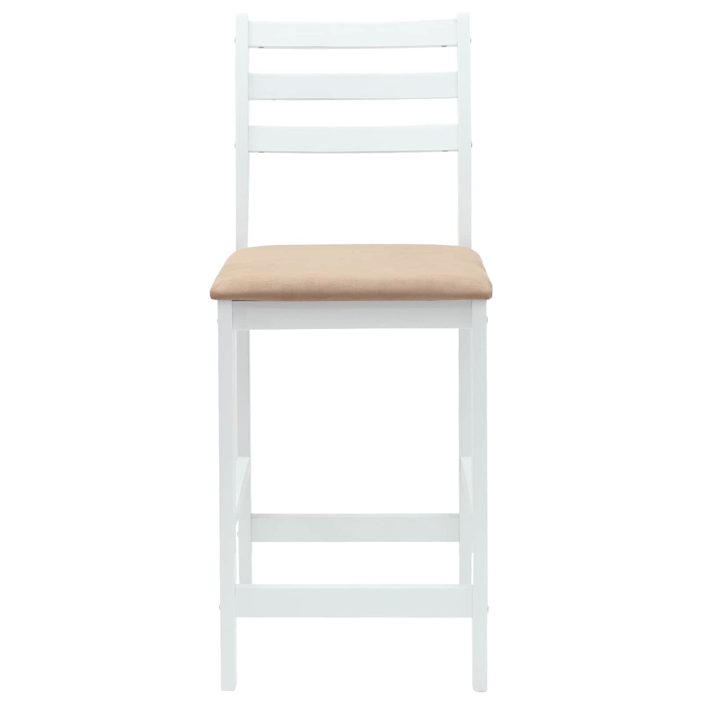 vidaXL Dining Chairs 2 pcs White 40 x 47.5 x 99.5 cm Solid Rubber Wood