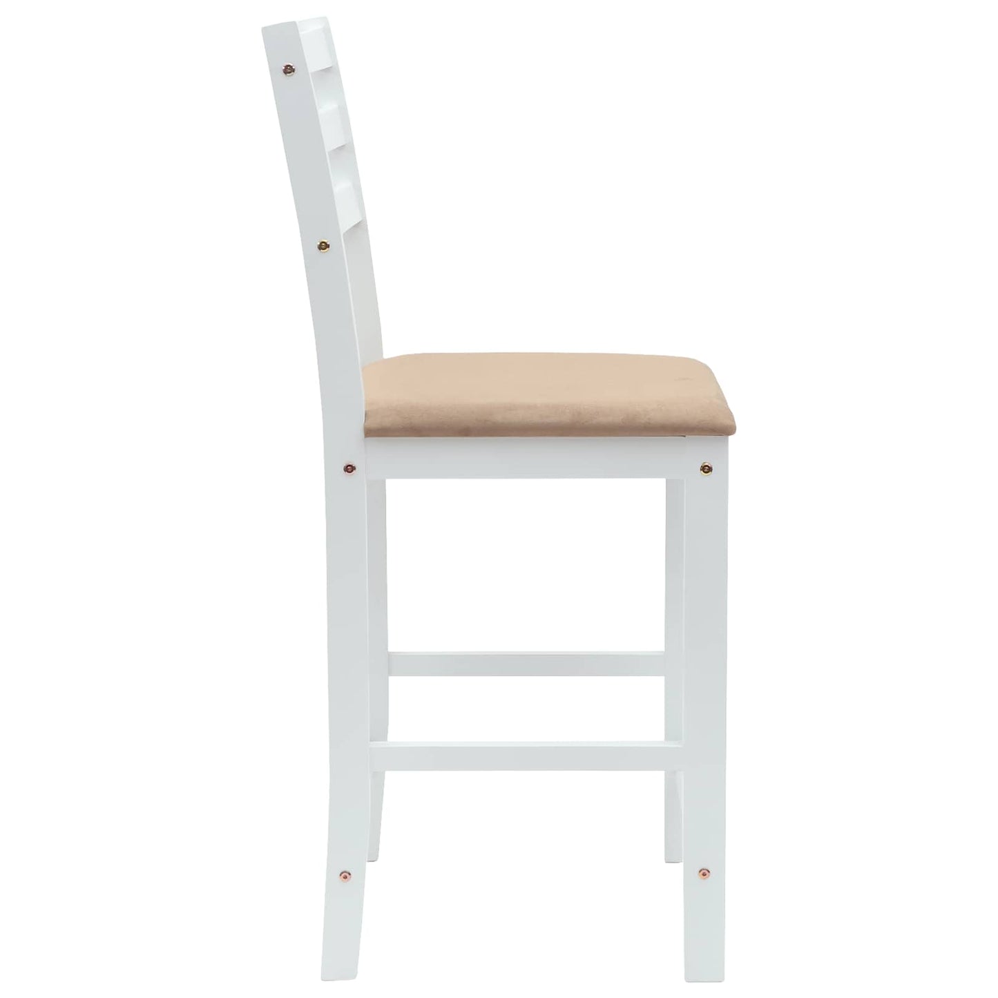 vidaXL Dining Chairs 2 pcs White 40 x 47.5 x 99.5 cm Solid Rubber Wood