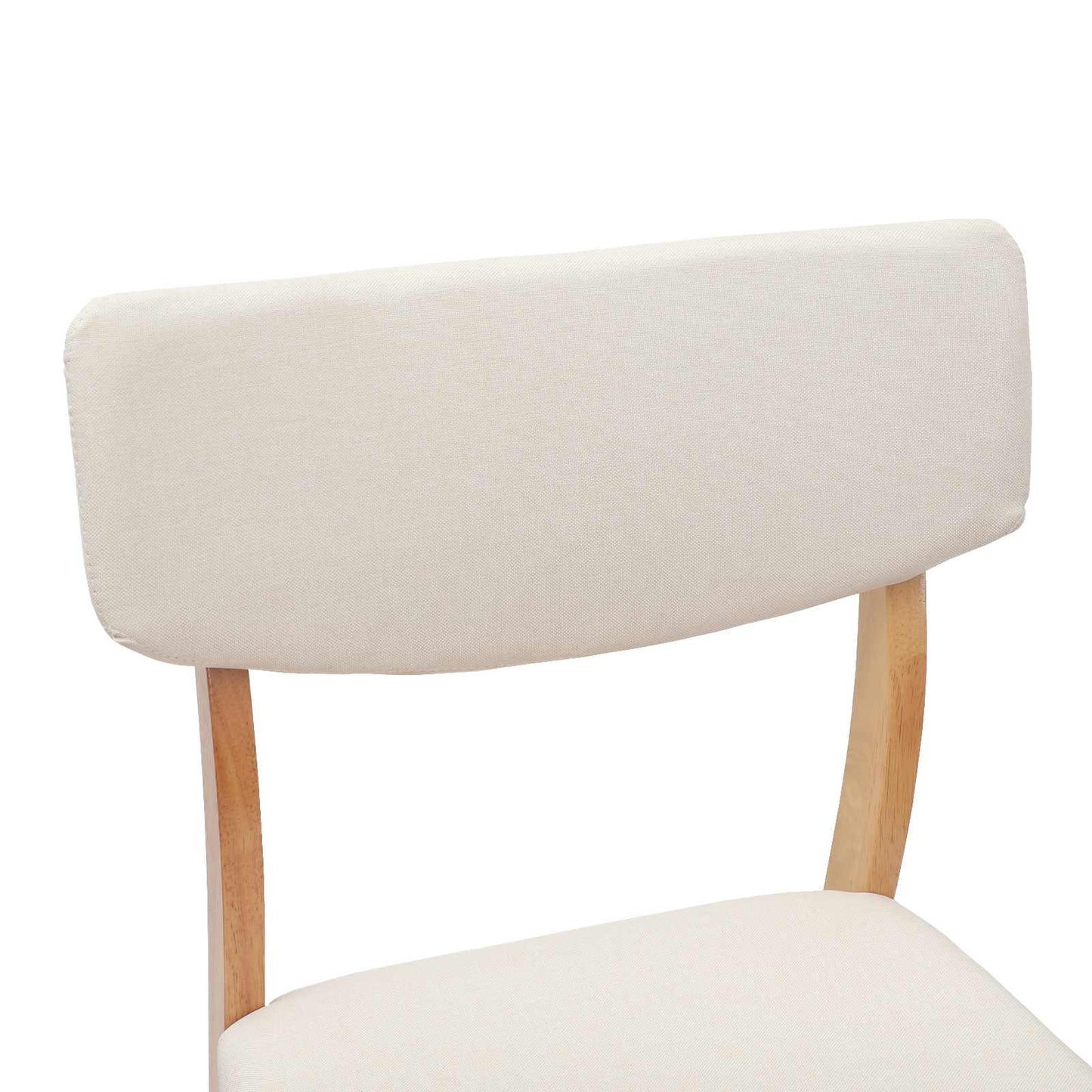 vidaXL Dining Chairs 2 pcs Natural 48 x 49 x 95 cm Solid Rubber Wood