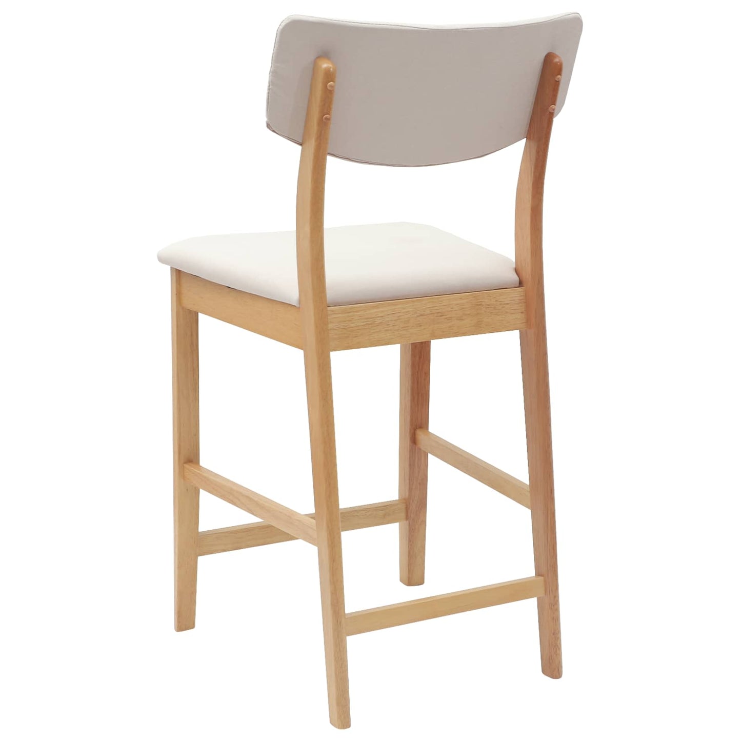 vidaXL Dining Chairs 2 pcs Natural 48 x 49 x 95 cm Solid Rubber Wood